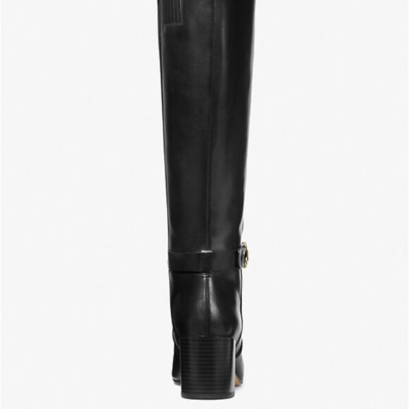 New* MICHAEL KORS Carmen Leather Riding Boots Black Color Size 7 $478 - Picture 5 of 7
